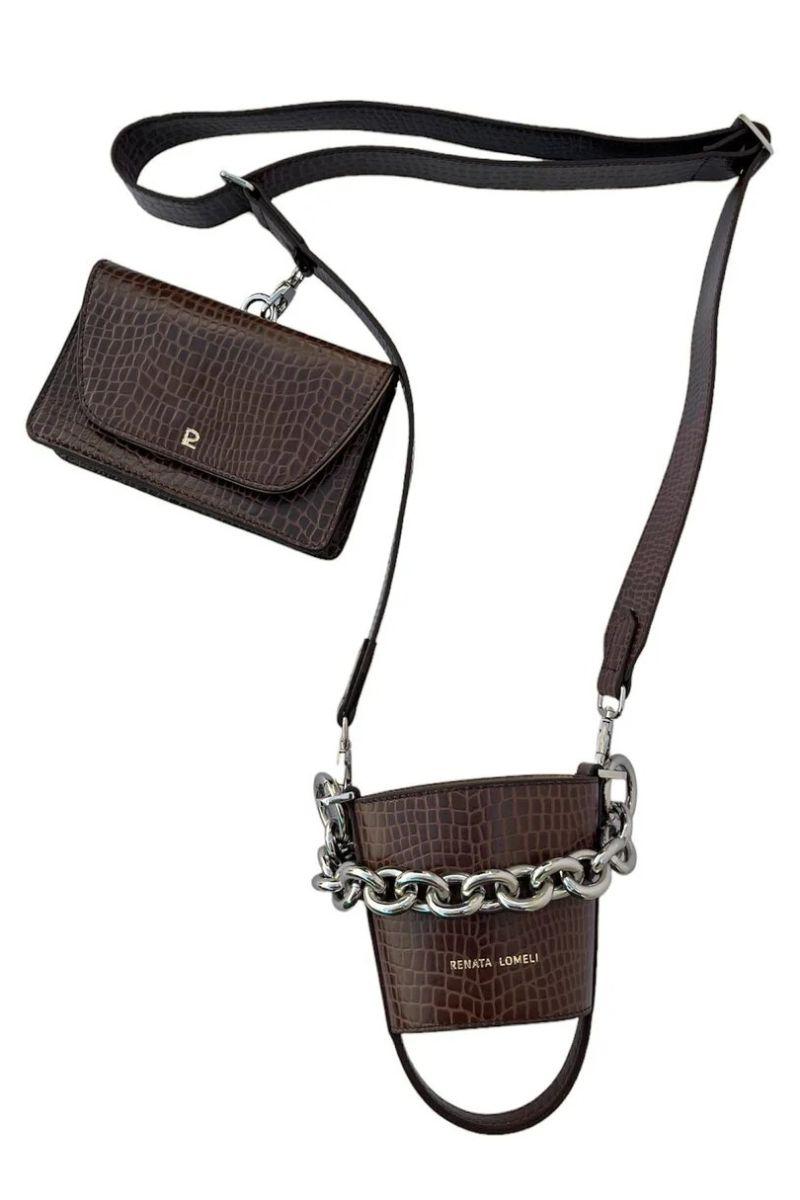 Bottle bag chocolate herrajes plata