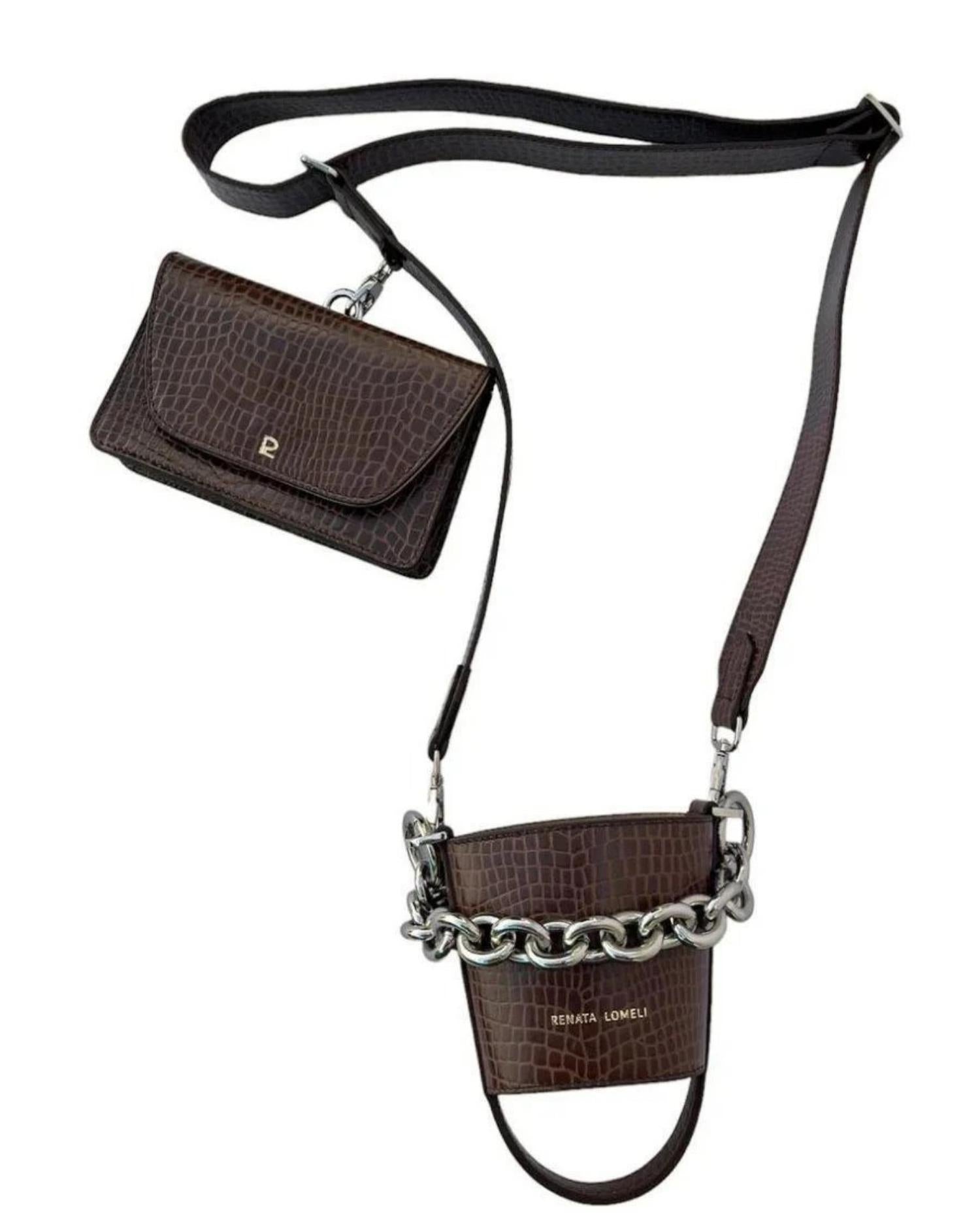 Bottle bag chocolate herrajes plata