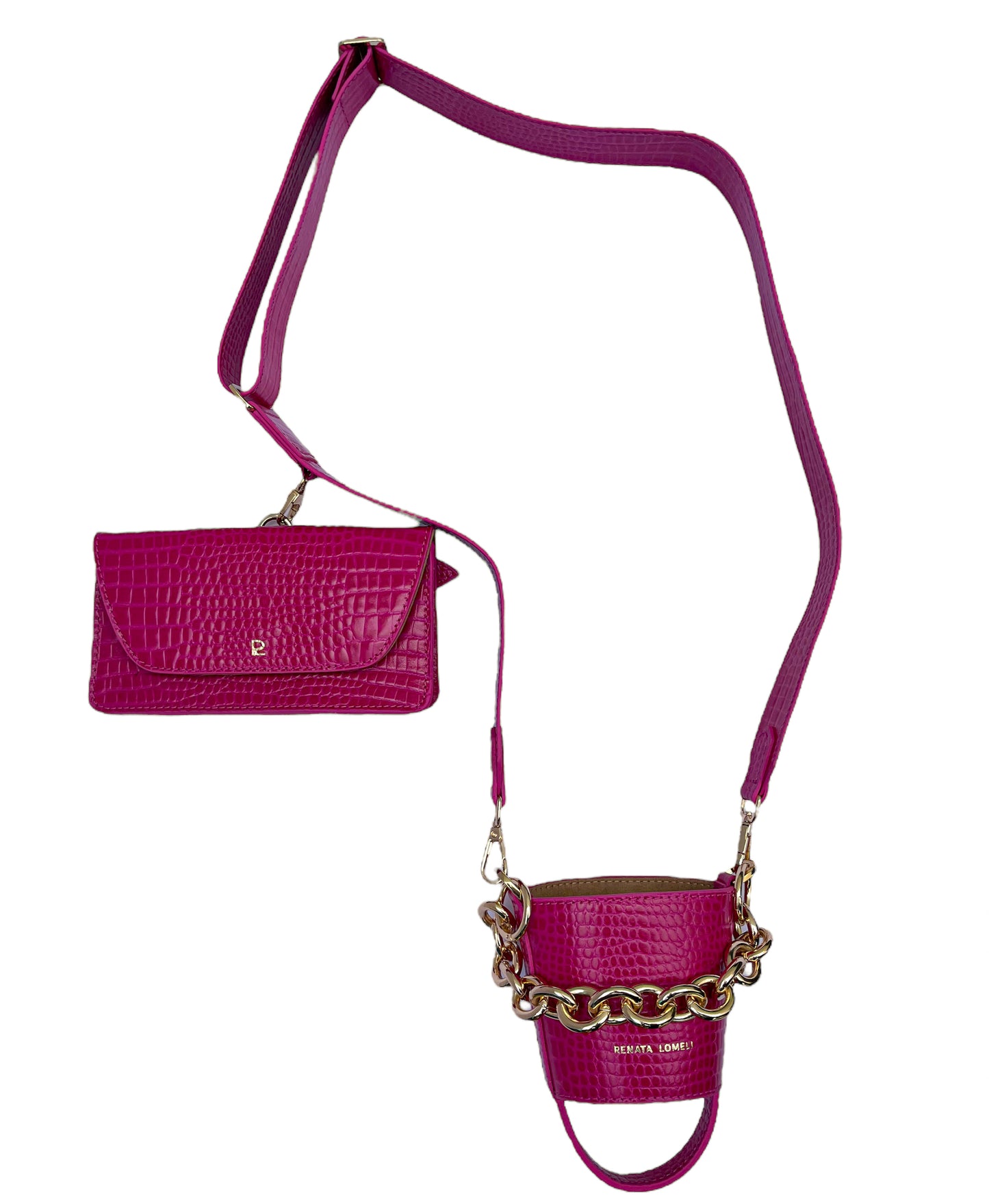 Bottle bag fucsia