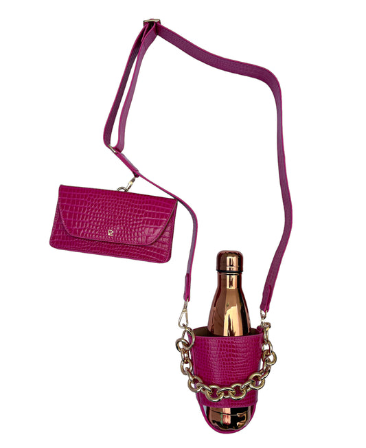 Bottle bag fucsia