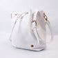 Bucket blanca herrajes plateados