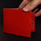 Cartera pequeño lagarto roja
